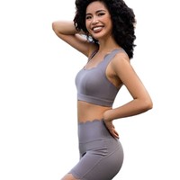 Soutien-gorge de sport d'été pour la course, le fitness et le yoga, à bretelles croisées, maintien élevé, confortable, respirant, avec coussinets de poitrine et effet de rassemblement