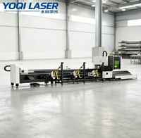 Máquina de Corte Láser de Fibra Industrial de Doble Mandril con Carga Automática para Tubos de Acero Inoxidable, Acero al Carbono y Aluminio