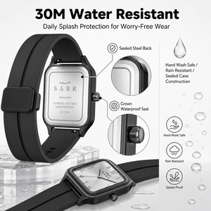 Montres ODM minimalistes <span class=keywords><strong>de</strong></span> luxe, fabricants <span class=keywords><strong>de</strong></span> montres OEM personnalisées avec mon propre design, montres arabes noires, argentées, vertes Sabr <span class=keywords><strong>pour</strong></span> hommes - Product Image 4