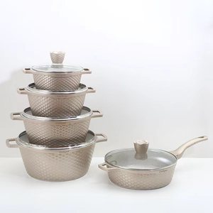Batterie de Cuisine 12 Pièces Écailles de <span class=keywords><strong>Dragon</strong></span> en Aluminium Non Adhésive, Ensemble Marmite à Soupe et Mijoteuse Ménagère, Cadeau, Ustensiles de Cuisine Très Vendus - Product Image 6