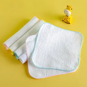 定制规格面巾空气棉小白毛巾一次性Oshibori毛巾带刺绣升华印花标志
