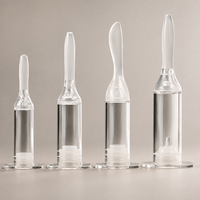 Flacon seringue cosmétique de luxe vide avec bouchon à vis en plastique pour crème contour des yeux, crème visage, correcteur, huile essentielle, et produits raffermissants pour la peau, disponible en 2ml, 3ml, 5ml