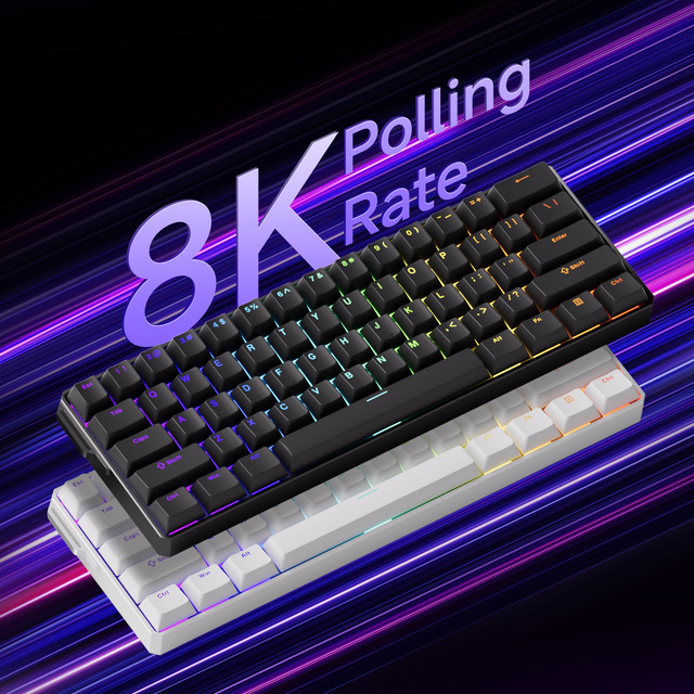 AKKO MonsGeek FUN60 Ultra TMR/HE 61 Keys Magnetic Switch Aluminum Keyboard Compatible Mechanical Switch RGB Gaming Keyboard