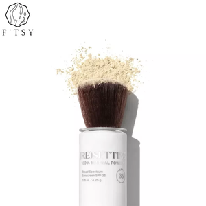 LOGO personalizzato UVA UVB protezione per il viso protezione solare protezione solare schermatura minerale <span class=keywords><strong>SPF</strong></span> <span class=keywords><strong>30</strong></span> polvere sciolta con pennello - Product Image 5