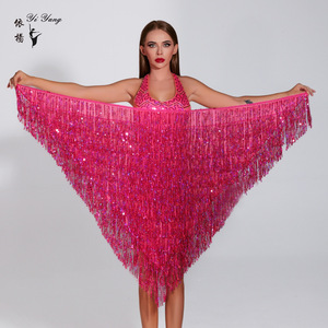 Halloween danza del ventre frangia triangolo sciarpa catena in vita asciugamano pratica scena Performance di scena <span class=keywords><strong>gonna</strong></span> alla vita - Product Image 1