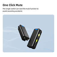 Microphone cravate sans fil 4 canaux avec écran HD, télécommande, longue autonomie de la batterie, service OEM ODM pour la diffusion en direct