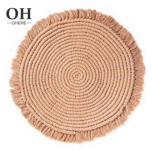 Tapis tissé à la main en fil <span class=keywords><strong>de</strong></span> coton, assiette <span class=keywords><strong>de</strong></span> chargeur, assiette pour le dîner et la salade, antidérapant, isolé, grande capacité <span class=keywords><strong>de</strong></span> m - Product Image 2
