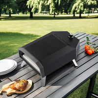 Four à pizza de table portable de 12 pouces pour camping en plein air BBQ Installation autoportante à gaz pour usage domestique