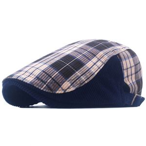 Gorra Newsboy Ajustable de Pana, Gorro Ivy para Hombre, Boina Vintage con Mosaico a Cuadros, Boina Británica de Invierno para Hombre - Product Image 4