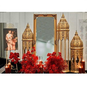Lampes marocaines sculptées en fibre pour mariage musulman, lampes marocaines en FRP pour photomaton de mariage, thème arabe, lampes marocaines USA - Product Image 1