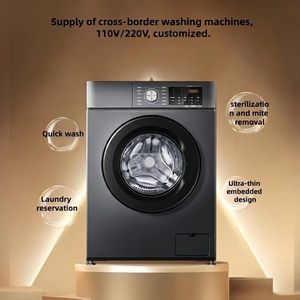 Nouvelle machine à laver électrique à tambour à inversion intégrée, écran couleur intelligent, 7 kg, entièrement automatique, économe en énergie, pour la maison et l'hôtel - Product Image 1