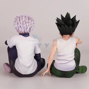2 estilos Killua <span class=keywords><strong>Zoldyck</strong></span> GON FREECSS PVC Anime figura estatua colección modelo escritorio ornamento juguete niños regalo 10CM - Product Image 4