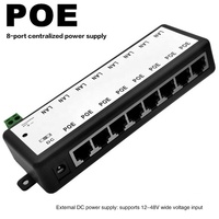 Factory 8 Port Gigabit 1.25A PoE Inyector Adaptador pasivo POE Power Over Supply Module PoE Patch Panel para cámara IP