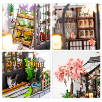 Nuevo Modelo de Cabaña Japonesa en Miniatura para Armar, Manualidad Arquitectónica de Madera, Juguete Decorativo, Edades 14+, Color
