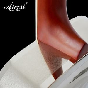 Aiersi Brand <span class=keywords><strong>Blues</strong></span> Slide Resonator Guitar Glossy Chrome Plated Metal Brass Body Hawaii Tree Single Cone String Instrument - Product Image 4