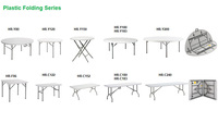 Table pliante ronde en bois de banquet de 8 pieds