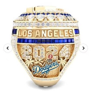 Anillo de Campeonato de la Serie Mundial de los Dodgers de Los Ángeles 2024, Joyería de Aleación con Diamantes - Product Image 3