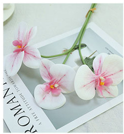 Orquídea Mariposa Blanca Artificial de Látex con Tacto Real, Phalaenopsis Amabilis, para Decoración de Graduación y Año Nuevo - Product Image 5