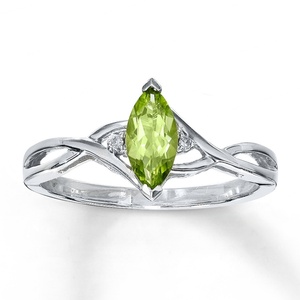 Classic Antique 925 Silver Sterling Jewelry for Women Natural Green <b>Peridot</b> Oval Gemstone <b>Rings</b> Princess Style - Product Image 1