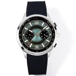 Reloj Clásico Elite de 42 mm con Caja de Acero Inoxidable, Cronógrafo Automático, Taquímetro, Cristal de Zafiro, Esfera Gris, Correa de Goma, Nuevo para Hombre - Product Image 2