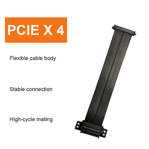 Câble d'extension de <span class=keywords><strong>carte</strong></span> graphique PCIe 4.0 X4 GEN4 à noyau en cuivre pleine vitesse avec 32 Gbps pour <span class=keywords><strong>carte</strong></span> <span class=keywords><strong>son</strong></span> et <span class=keywords><strong>carte</strong></span> réseau - Product Image 2