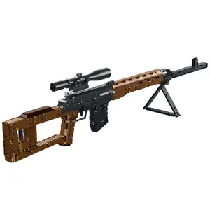 PANLOS 670005 SVD Sniper Rifle 1655 Cái Building Block Gun Đồ Chơi Trẻ Em Bộ Quà Tặng Giáo Dục