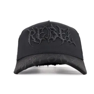 Cappelli Baseball Originali di Alta Qualità a 5 Pannelli in Cotone Strutturato con Fodera in Seta, Patch in Metallo Originale Barbas, Stile Streetwear - Product Image 3