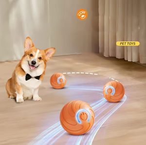 Pelota Vibrante Automática con Movimiento, TPR Ecológica, Juguete Masticable Duradero para Perros, Interactivo con Sonido, Recargable por USB, Diseño de Dibujos Animados - Product Image 3