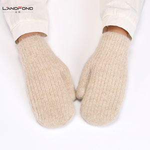 Guantes de punto elásticos de color sólido para niños, mitones cálidos de invierno para niños, mitones de algodón para uso diario y viajes - Product Image 6
