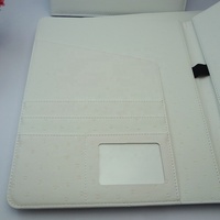 Portafolios de Cuero PU Personalizado de Doble Cara, Carpeta con Clip A4, Bloc de Escritura de Oficina, Portapapeles con Bolsillo de Almacenamiento