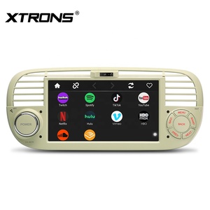 7 Inch Beige Linux <b>Car</b> Stereo for Fiat 500 2007-2015 Gesture Control Wireless CarPlay <b>Android</b> Auto DSP RCA Input CE-XTRONS - Product Image 3