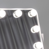 Miroir de Maquillage de Bureau LED Lumineux Personnalisé avec Support Téléphone et Lumières LED Dimmables 3 Couleurs