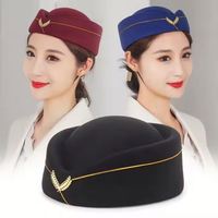 Disfraz de Aviador Personalizado, Cosplay de Compañero de Vuelo, Azafata, Etiqueta de Compañero de Vuelo, Gorra de Boina