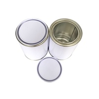 Bidon métallique mat personnalisé de 1000 ml à 5 L avec poignée, conteneur de stockage de peinture automobile, réservoir d'huile directement de l'usine