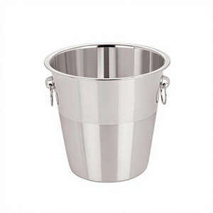 Cubo de Hielo para Bar en Casa, Clásico y Moderno, de Acero Inoxidable de Dos Tonos, con Capacidad de 3L, Multifuncional y Ecológico para Fiestas - Product Image 1