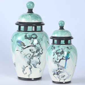 Florero de cerámica con diseño de flores Y PÁJAROS PARA EL HOGAR, jarrón de porcelana para manualidades, estilo <span class=keywords><strong>Palacio</strong></span> <span class=keywords><strong>chino</strong></span> - Product Image 1