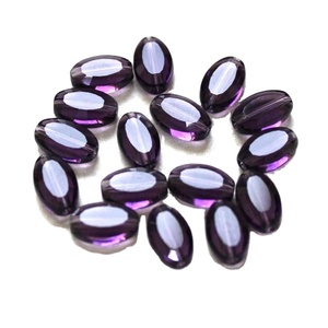 Lot de 50 perles pour boucles d'oreilles, en cristal et verre, multicolores, accessoires de bricolage, forme ovale aplatie, pour la fabrication de bracelets et de boucles d'oreilles - Product Image 1