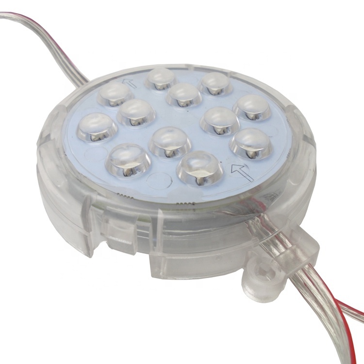 80 мм 12 светодиодов SMD5050 RGB Водонепроницаемый Адресный светодиодный пиксельный модуль