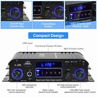 Amplificateur Audio Portable en Métal QIHANG pour Voiture, Vente en Gros, Puissance Maximale 500W, 4 Canaux, pour Radio d'Étagère, Musique, Home Cinéma, OEM