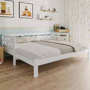 Divano <span class=keywords><strong>letto</strong></span> in legno singolo a forma di <span class=keywords><strong>cuore</strong></span> cornici da giorno estraibile per bambini adulti da soggiorno - Product Image 2