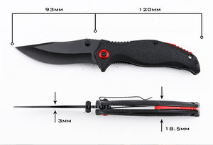 सेलन फोल्डिंग पॉकेट चाकू 3r13 स्टील ब्लेड tpr हैंडल ओएम कैंपिंग चाकू ct658 - Product Image 3