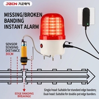 Détecteur infrarouge d'alerte de manque de matériaux, alarme sonore et lumineuse 120 dB, capteur photoélectrique 12 V, bande transporteuse, puces LED 30 cm JZCN
