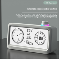 Réveil numérique électronique intelligent avec grand écran LCD, rétroéclairage LUMINOVA, minuteur visuel, calendrier, thermomètre, fonction snooze et silencieux pour la maison et le bureau