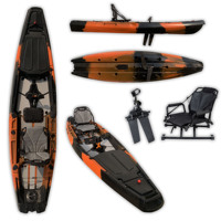 Chaise de kayak légère en aluminium de luxe pour 1 personne avec cadre pour la pêche
