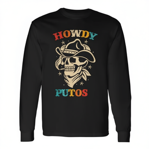 เสื้อยืดแขนยาวสไตล์วินเทจ Howdy Putos เสื้อยืดโปรโมชั่นสไตล์วินเทจ - Product Image 2