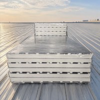 Panneau de toiture sandwich en PU ignifuge de qualité B1, feuille d'aluminium double face pour la construction de entrepôts et de chambres froides