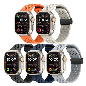 Cinghie sportive magnetiche regolabili in Silicone RYB per IWatch serie Ultra 9/8/7/SE/6/5/4/<span class=keywords><strong>3</strong></span>/<span class=keywords><strong>2</strong></span>/1 49mm 45mm 44mm 42mm 40mm - Product Image 2