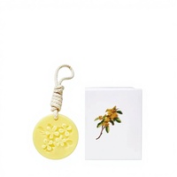 Film de cire aromathérapeutique végétal, fleurs d'osmanthus, parfum artisanal, pendentif artistique, parfum d'air frais durable, couleur, cadeau d'accompagnement