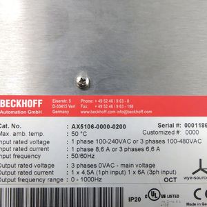 Module de commande numérique compact PLC Beckhoff Drive AX5106-0000-0200 scellé pour - Product Image 4