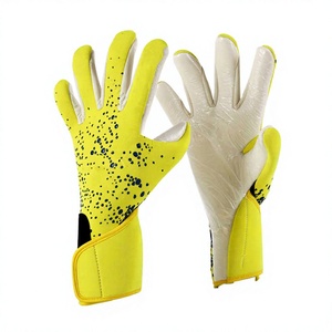 Guantes de portero de fútbol de cuero PU de agarre pesado Guantes de portero de fútbol resistentes al desgaste antideslizantes para adultos y niños - Product Image 1